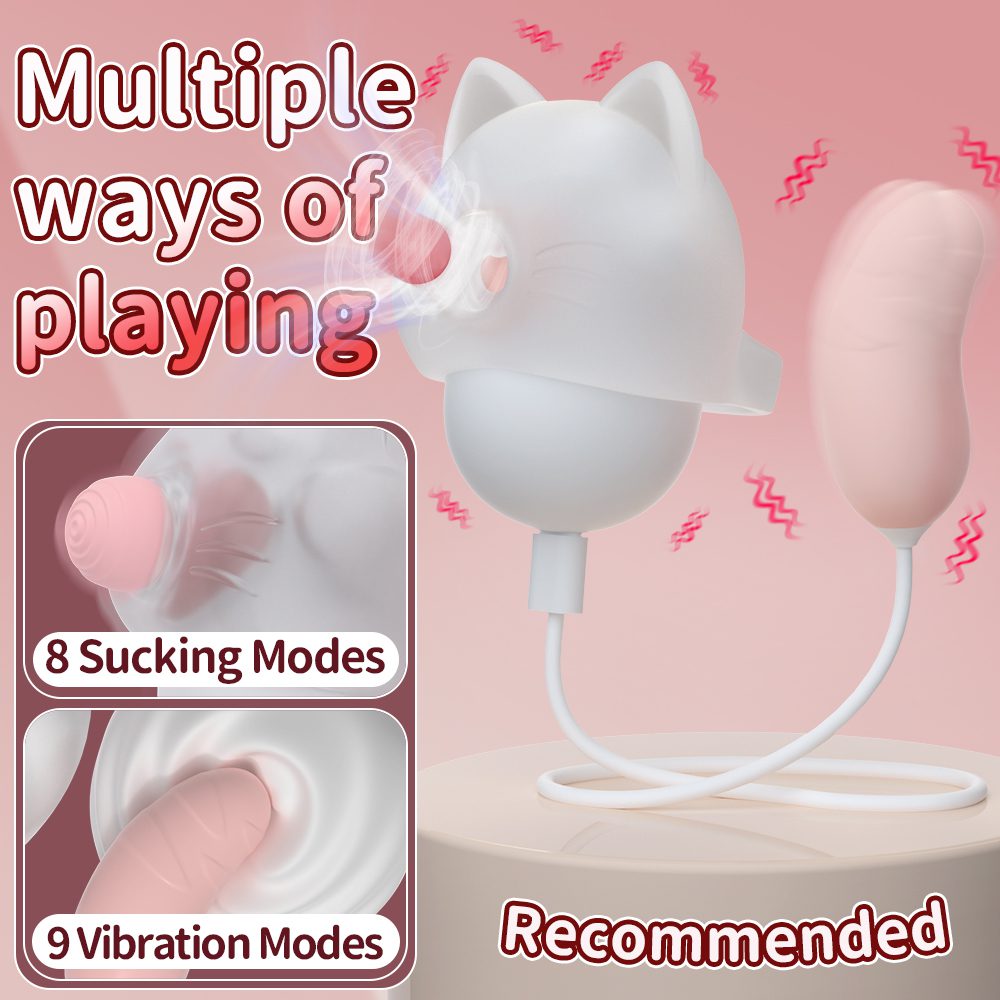 Orgasmofsoul lucky cat pro  Suction Tapping Vibration Massager - Orgasm of Soul