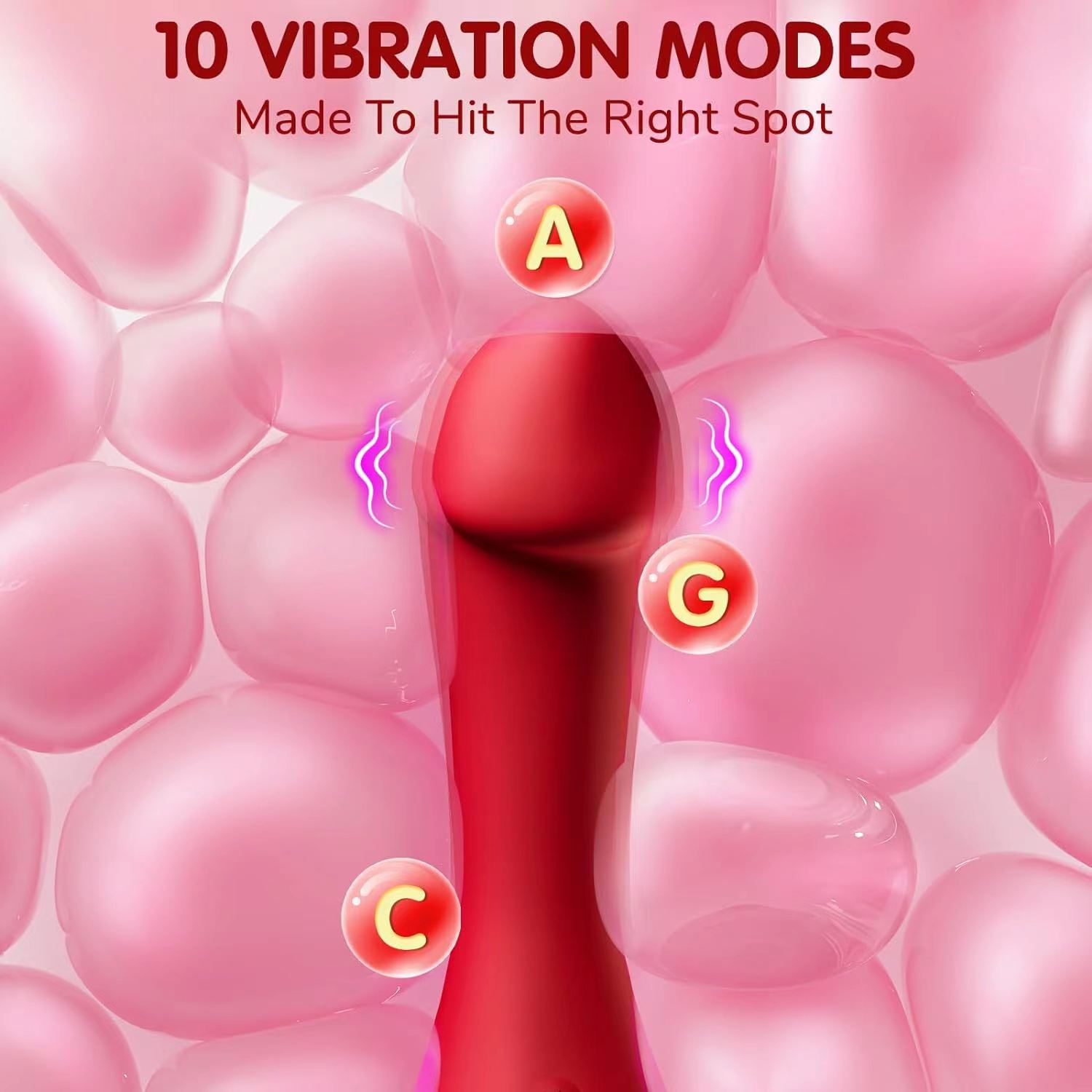 Orgasmofsoul Flame Red Lips Tongue Licking Vibration Wand - Orgasm of Soul