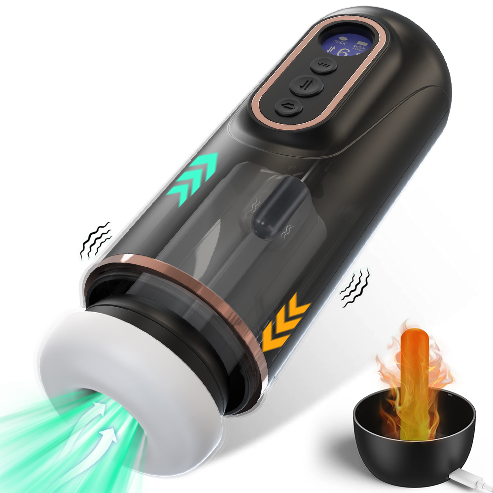 Orgasmofsoul Telescopic Sucking Vibrating Heating Masturbator - Orgasm of Soul